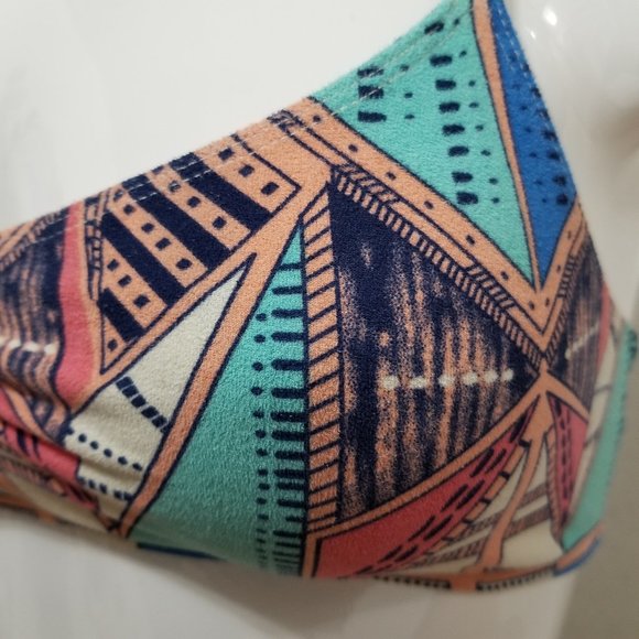 Nollie bralette Small geometric print cross strap racerback pullover style boho - Picture 7 of 13